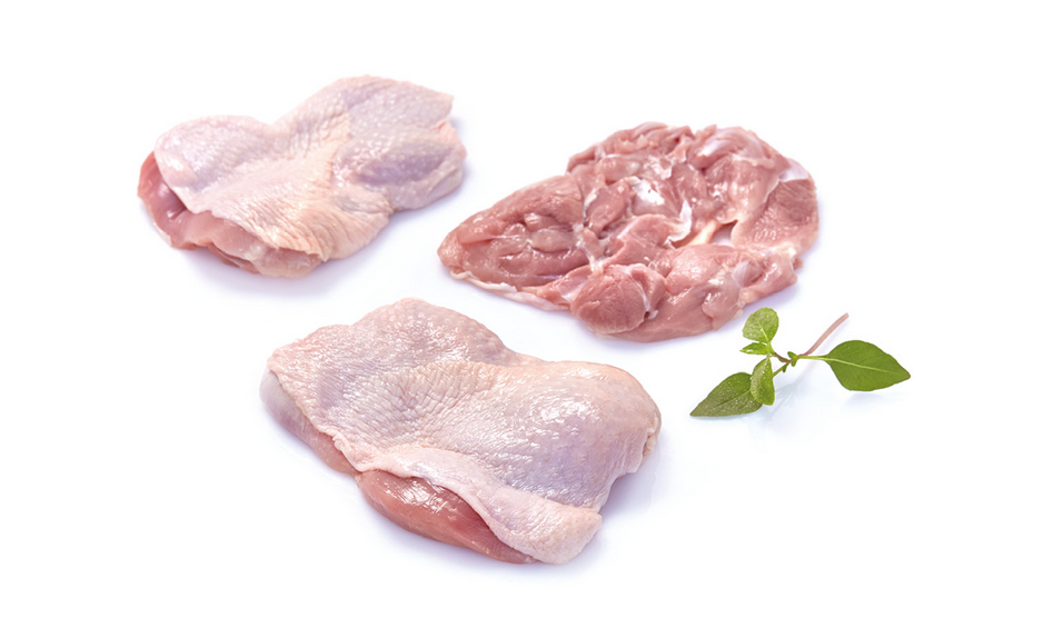 Chicken Boneless Leg Meat With Skin (Hähnchenkeulen ohne Knochen mit Haut)
